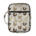 Cute Chicken Pattern Print Front Pocket Bible Bag