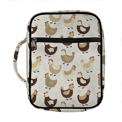 Cute Chicken Pattern Print Front Pocket Bible Bag