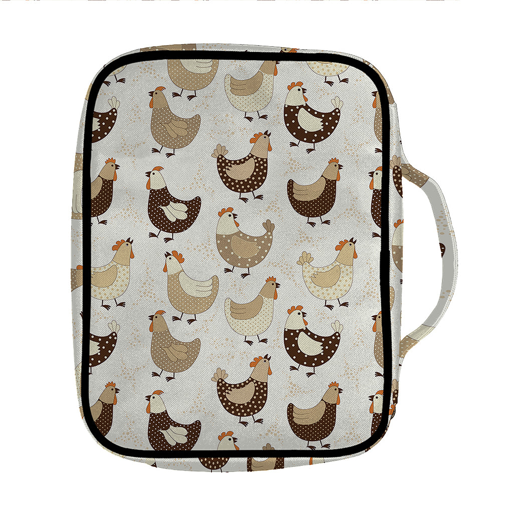 Cute Chicken Pattern Print Front Pocket Bible Bag