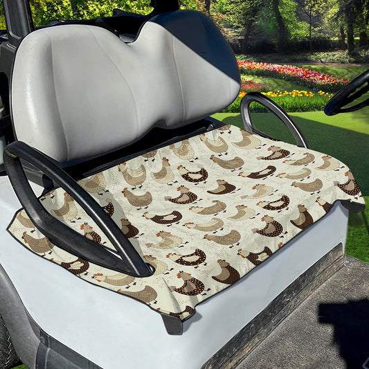 Cute Chicken Pattern Print Golf Cart Seat Cover