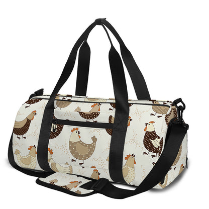 Cute Chicken Pattern Print Gym Bag