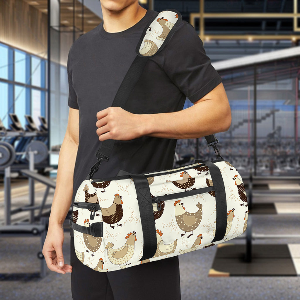 Cute Chicken Pattern Print Gym Bag