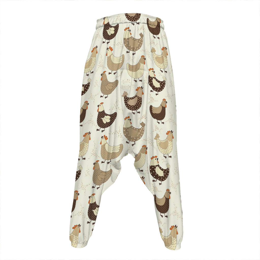Cute Chicken Pattern Print Hammer Pants