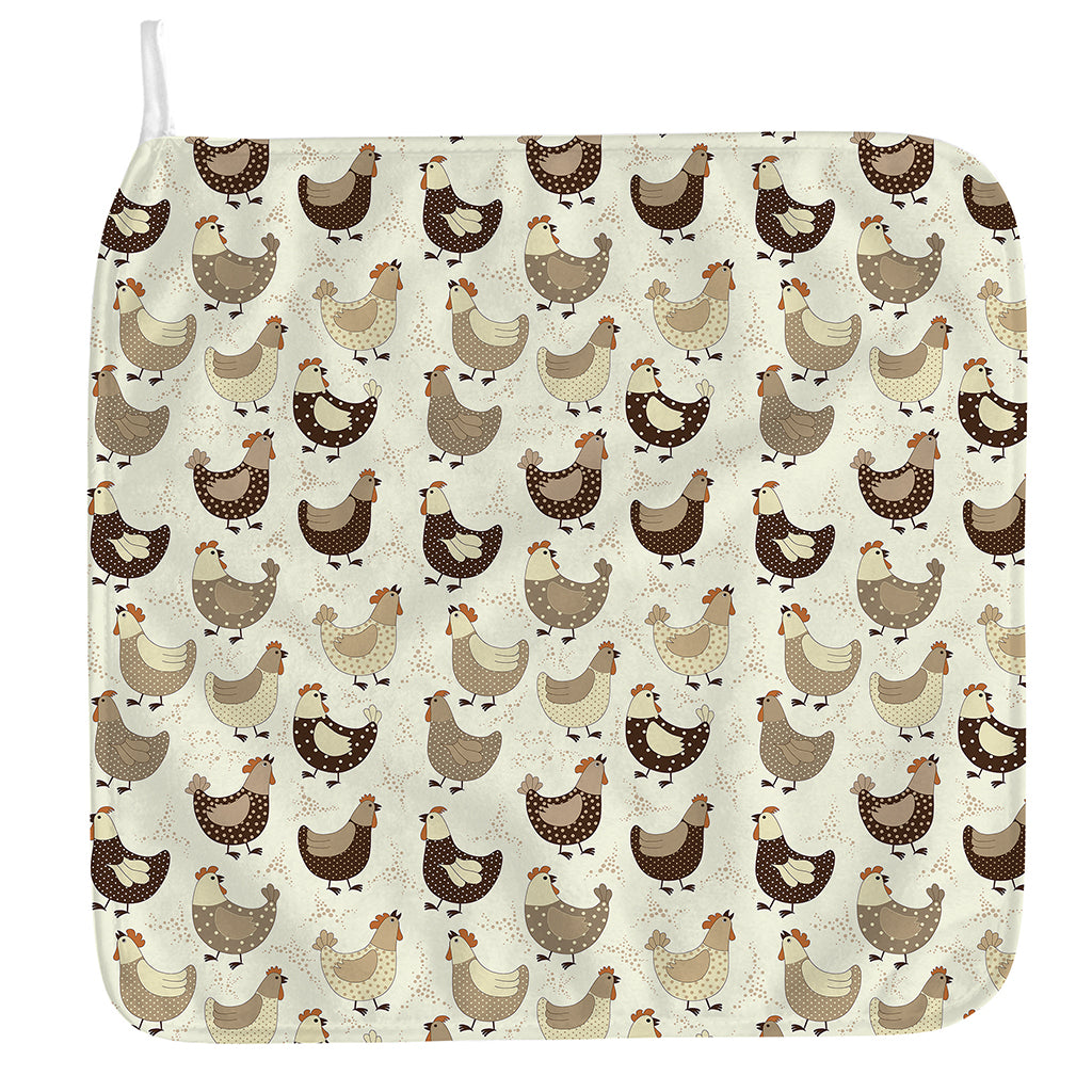 Cute Chicken Pattern Print Hand Towel