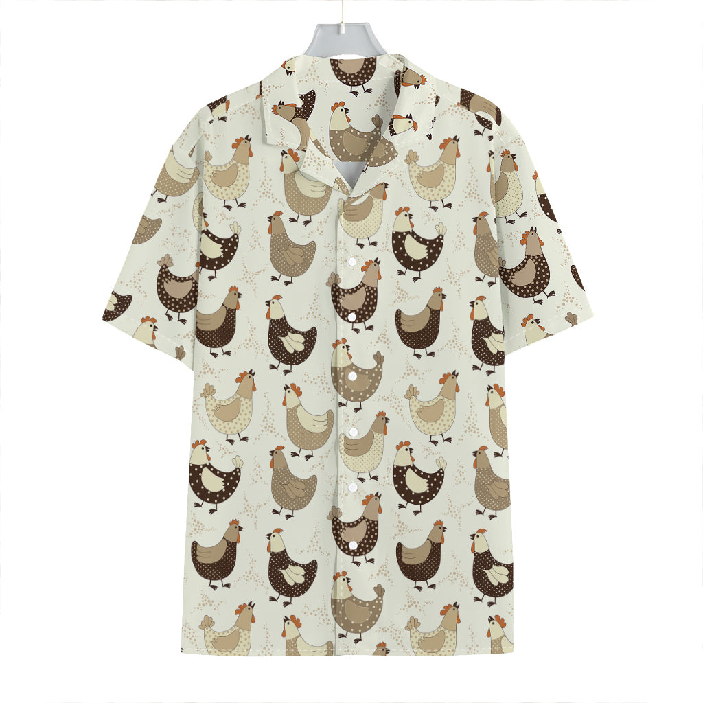 Cute Chicken Pattern Print Hawaiian Shirt