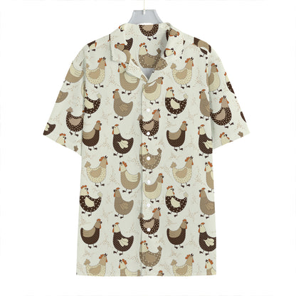 Cute Chicken Pattern Print Hawaiian Shirt