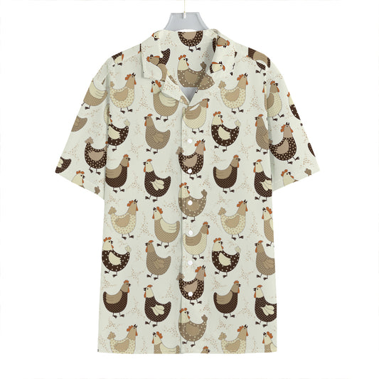 Cute Chicken Pattern Print Hawaiian Shirt