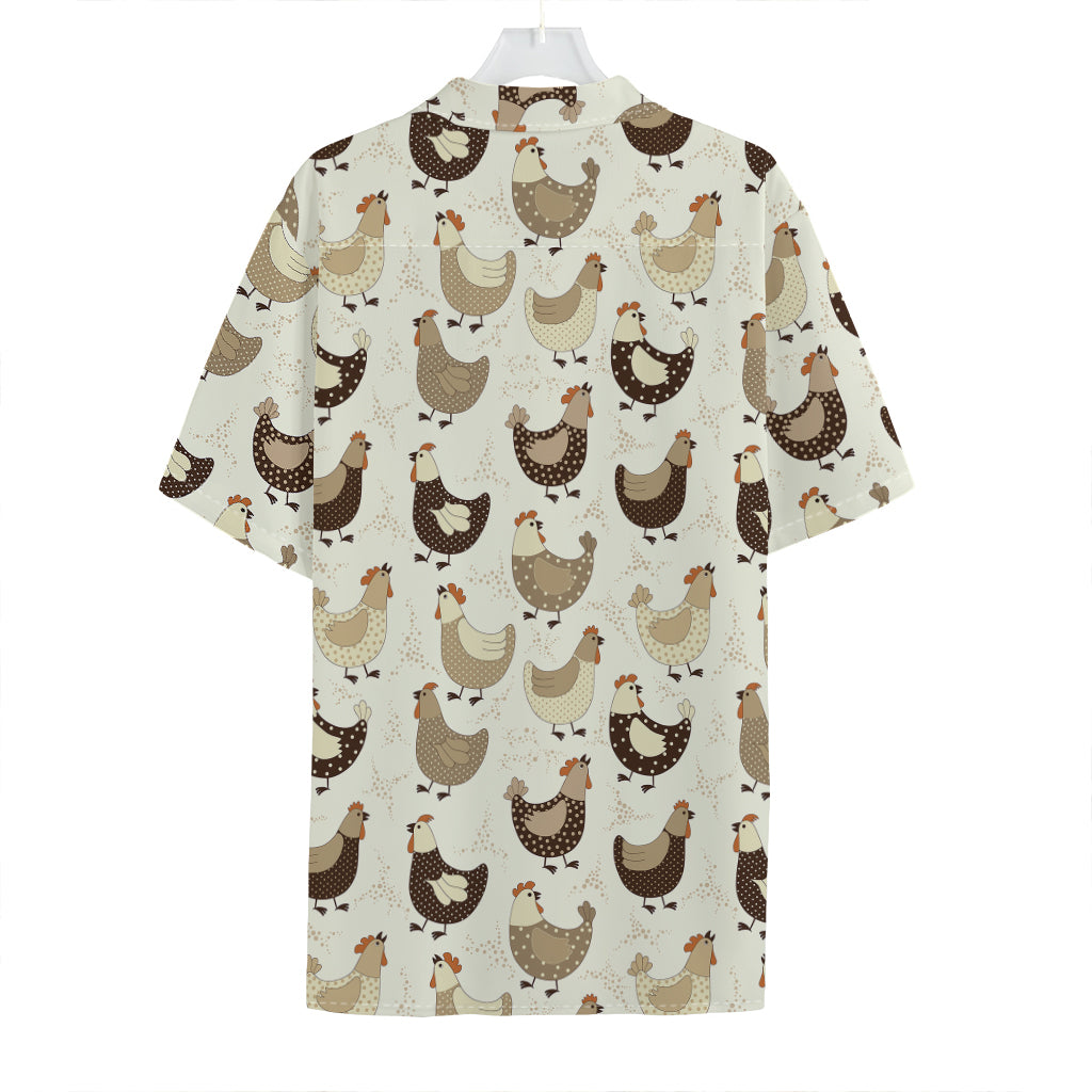 Cute Chicken Pattern Print Hawaiian Shirt