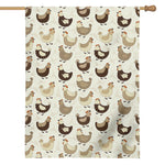 Cute Chicken Pattern Print House Flag