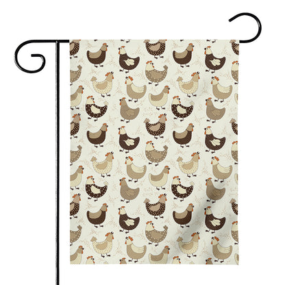 Cute Chicken Pattern Print House Flag