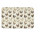 Cute Chicken Pattern Print Indoor Door Mat