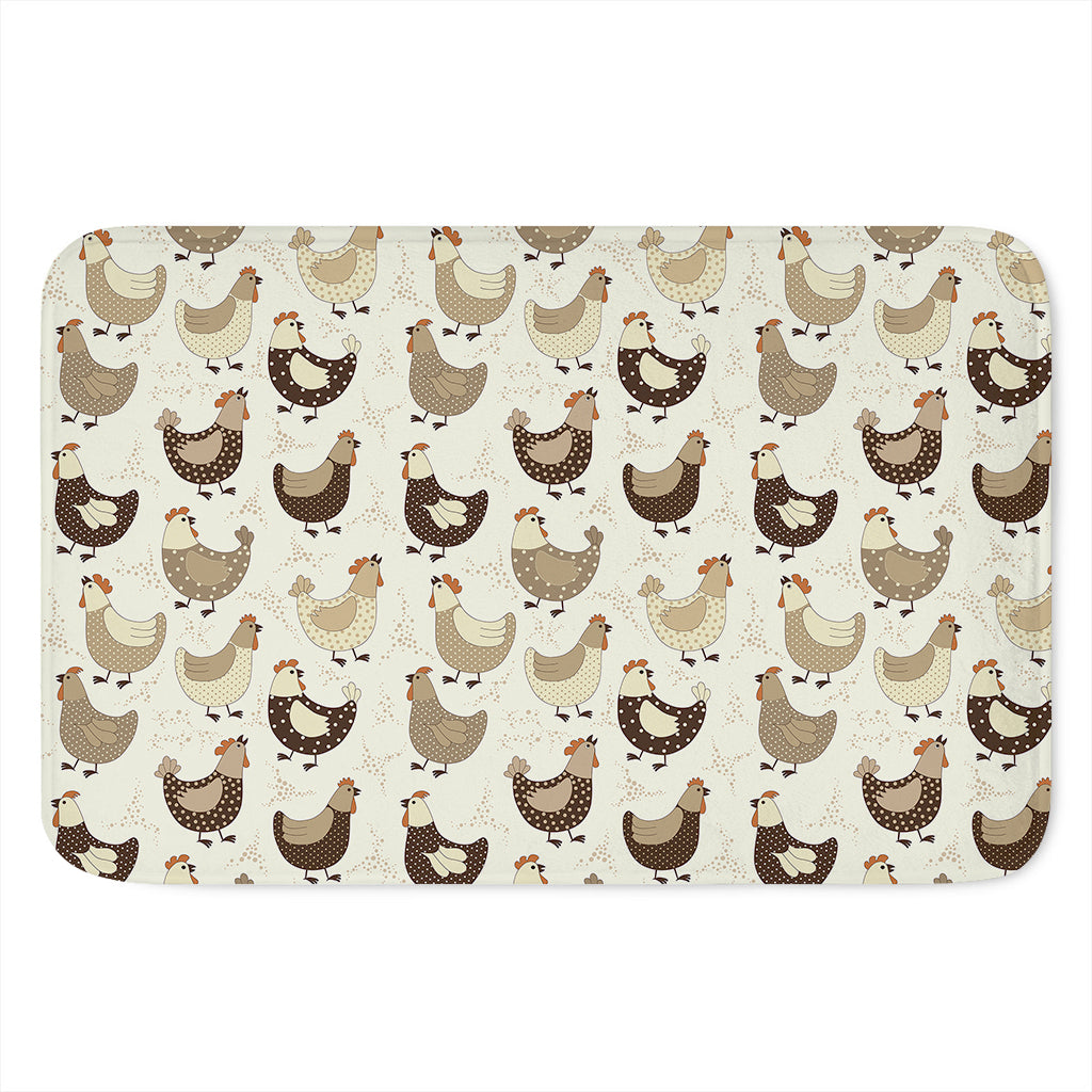Cute Chicken Pattern Print Indoor Door Mat
