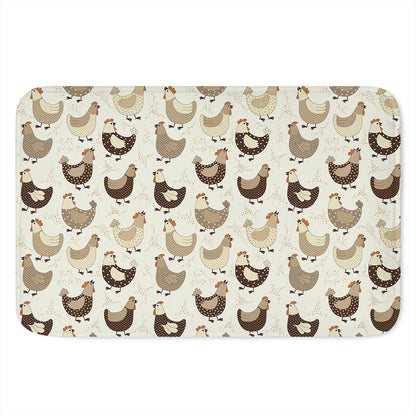 Cute Chicken Pattern Print Indoor Door Mat