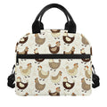 Cute Chicken Pattern Print Insulated Lunch Bag