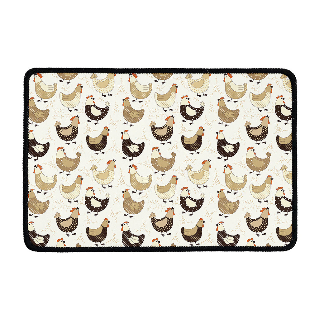 Cute Chicken Pattern Print Kitchen Mat