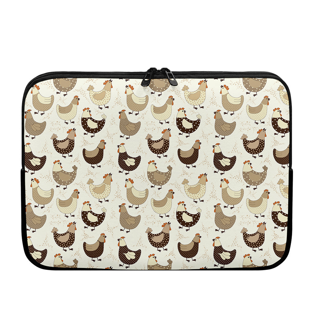 Cute Chicken Pattern Print Laptop Sleeve