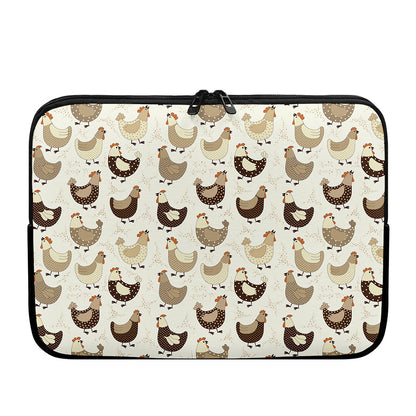 Cute Chicken Pattern Print Laptop Sleeve