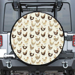 Cute Chicken Pattern Print Leather Spare Tire Cover