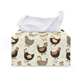 Cute Chicken Pattern Print Leather Tissue Box Cover