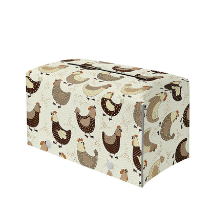Cute Chicken Pattern Print Leather Tissue Box Cover