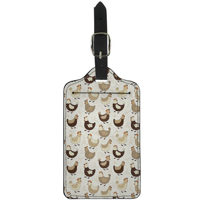 Cute Chicken Pattern Print Luggage Tag