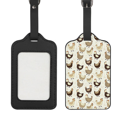 Cute Chicken Pattern Print Luggage Tag