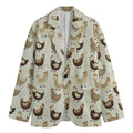 Cute Chicken Pattern Print Men's Blazer