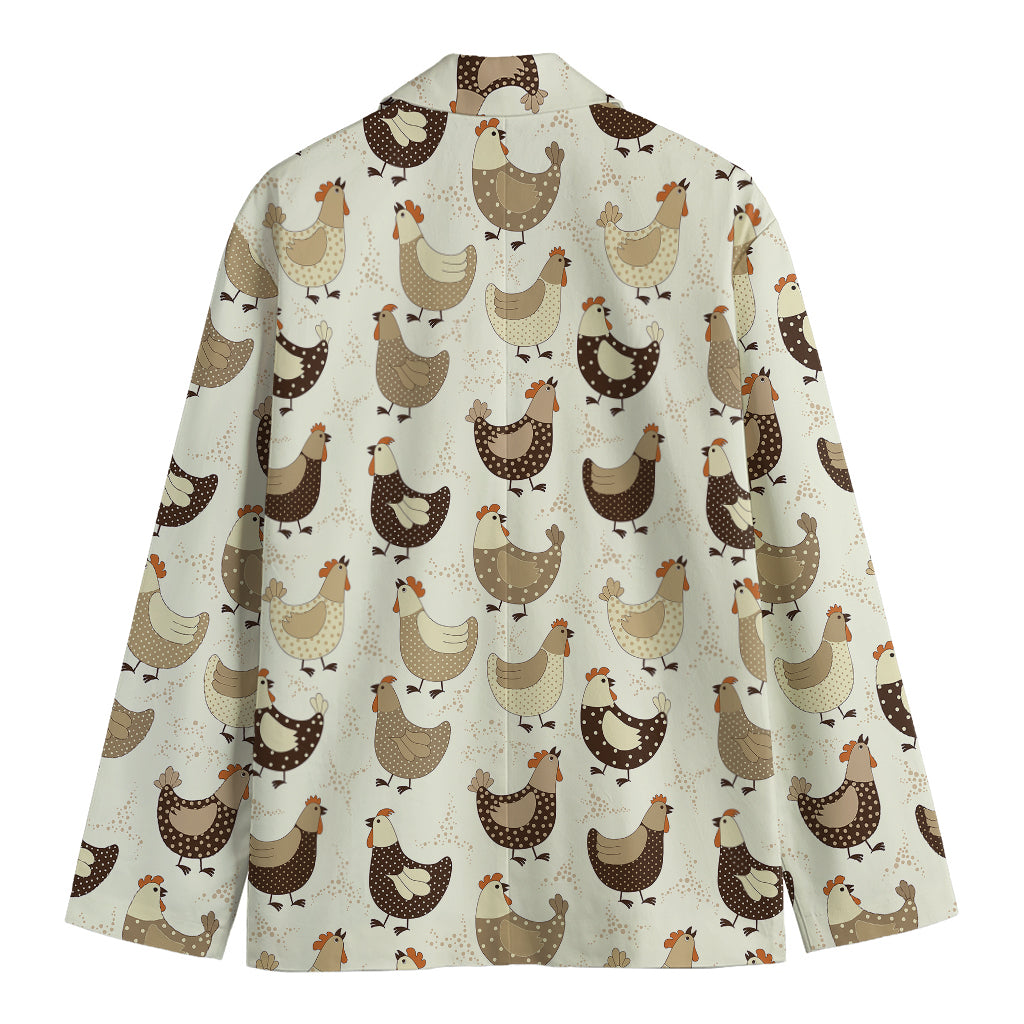 Cute Chicken Pattern Print Men's Blazer