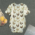Cute Chicken Pattern Print Men's Bodysuit