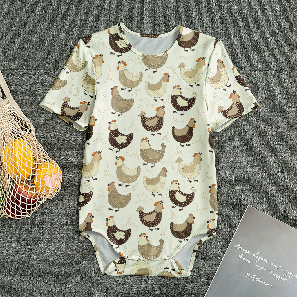 Cute Chicken Pattern Print Men's Bodysuit