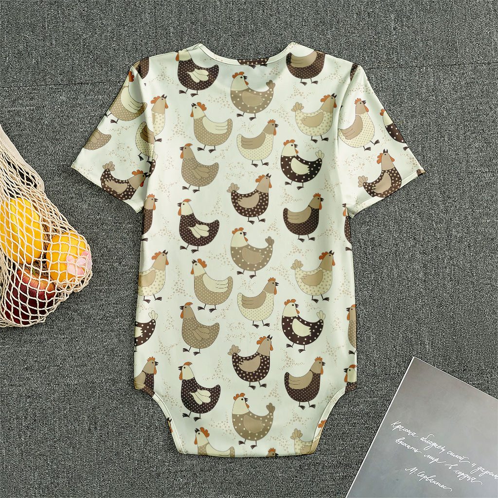 Cute Chicken Pattern Print Men's Bodysuit