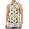 Cute Chicken Pattern Print Men's Muscle Tank Top