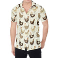 Cute Chicken Pattern Print Men's Shirt