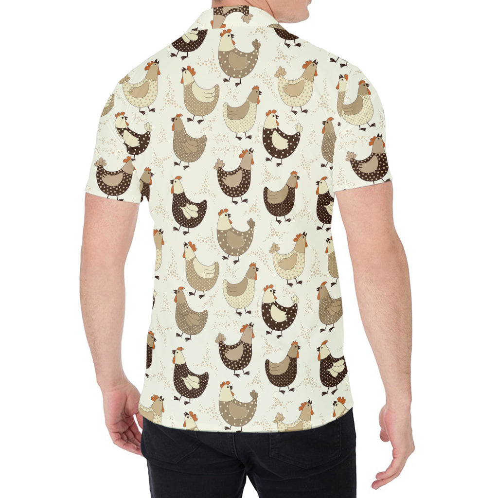 Cute Chicken Pattern Print Men's Shirt