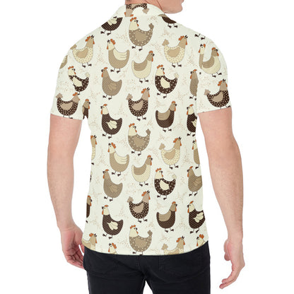 Cute Chicken Pattern Print Men's Shirt