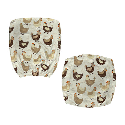Cute Chicken Pattern Print Office Chair Cover