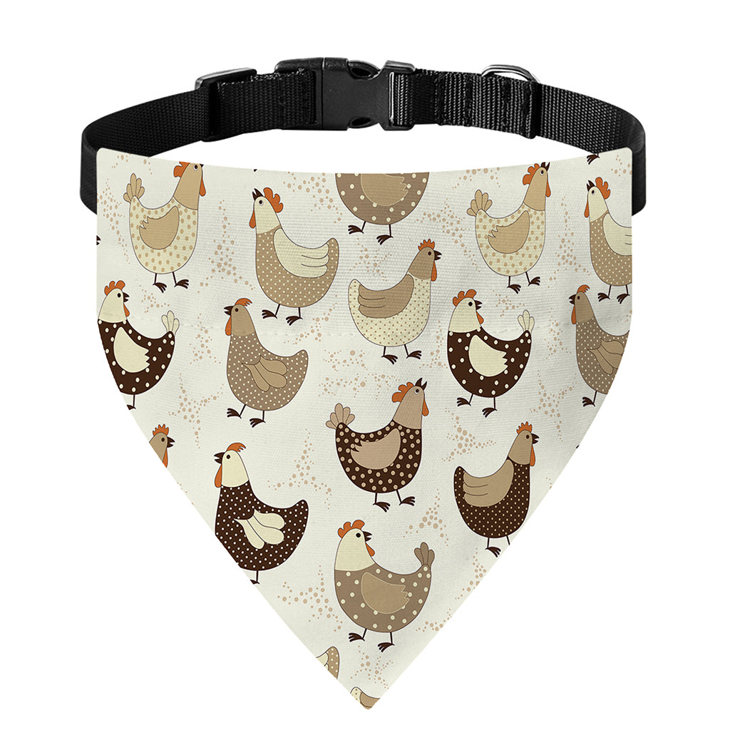 Cute Chicken Pattern Print Over The Collar Dog Bandana