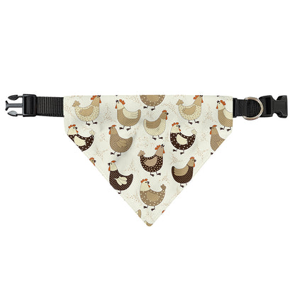 Cute Chicken Pattern Print Over The Collar Dog Bandana
