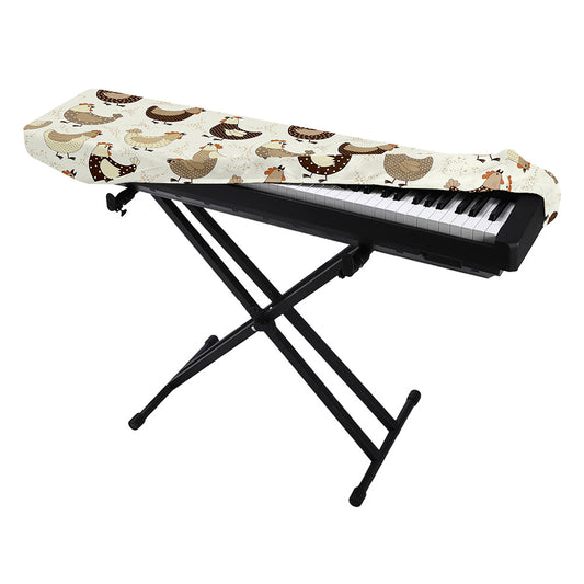 Cute Chicken Pattern Print Piano Keyboard Cover