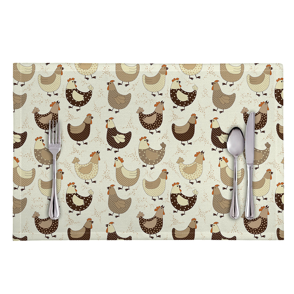Cute Chicken Pattern Print Placemat