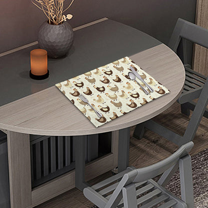 Cute Chicken Pattern Print Placemat