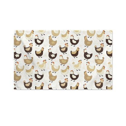 Cute Chicken Pattern Print Polyester Flag