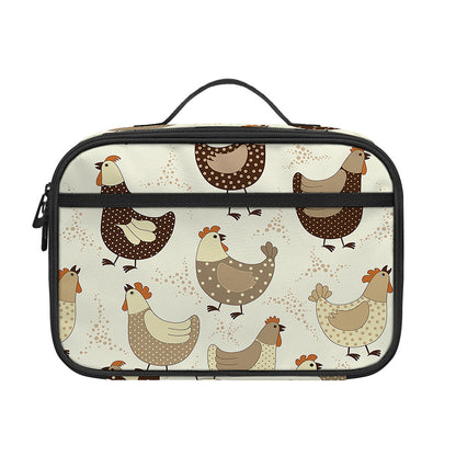 Cute Chicken Pattern Print Portable Lunch Bag