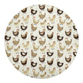 Cute Chicken Pattern Print Round Blanket