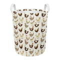Cute Chicken Pattern Print Round Laundry Basket