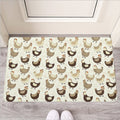 Cute Chicken Pattern Print Rubber Doormat