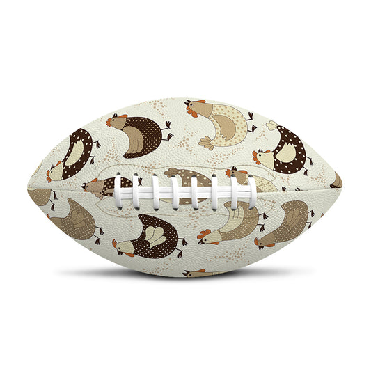 Cute Chicken Pattern Print Rugby Ball