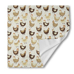 Cute Chicken Pattern Print Silk Bandana