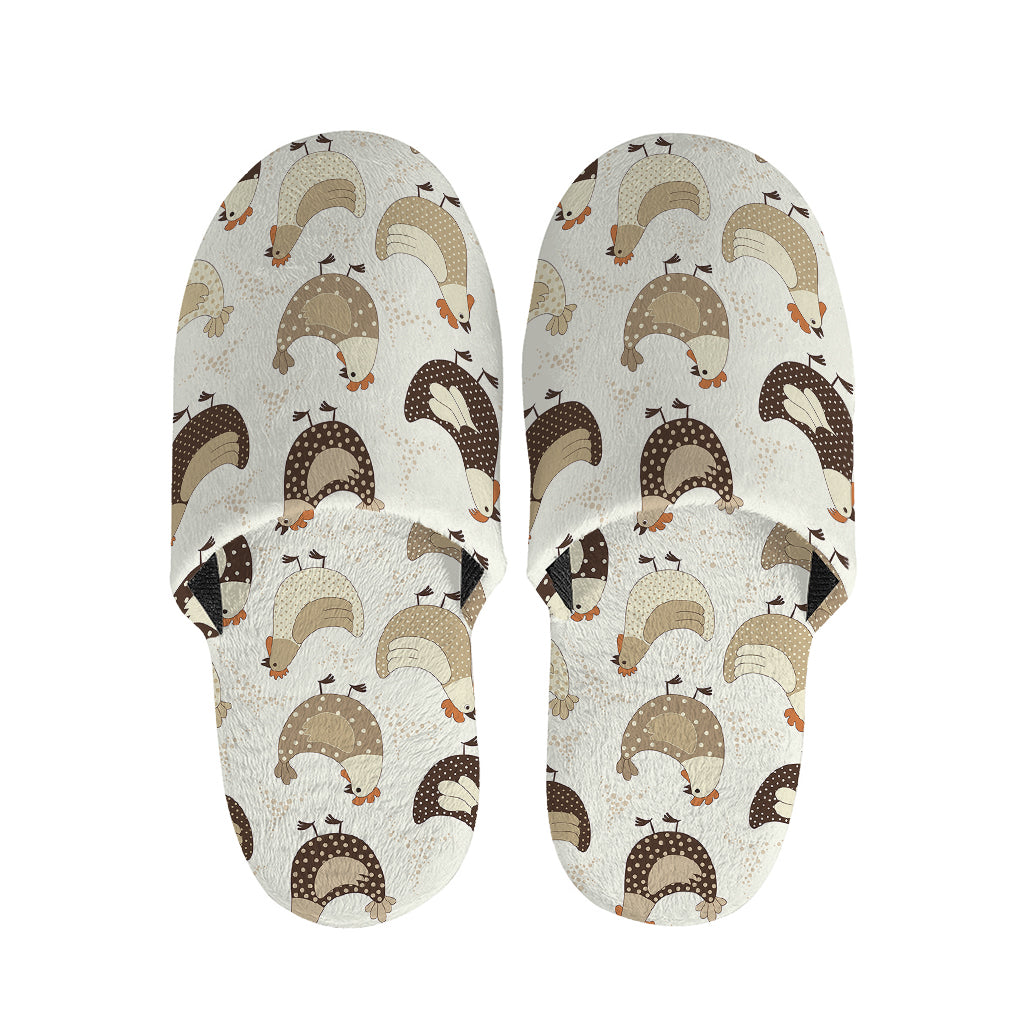 Cute Chicken Pattern Print Slippers