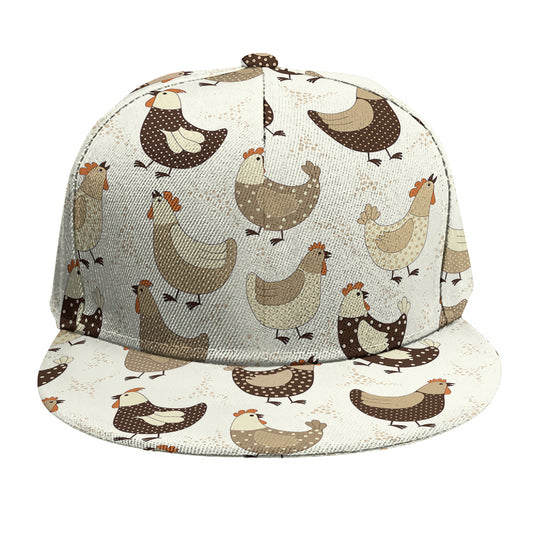 Cute Chicken Pattern Print Snapback Cap